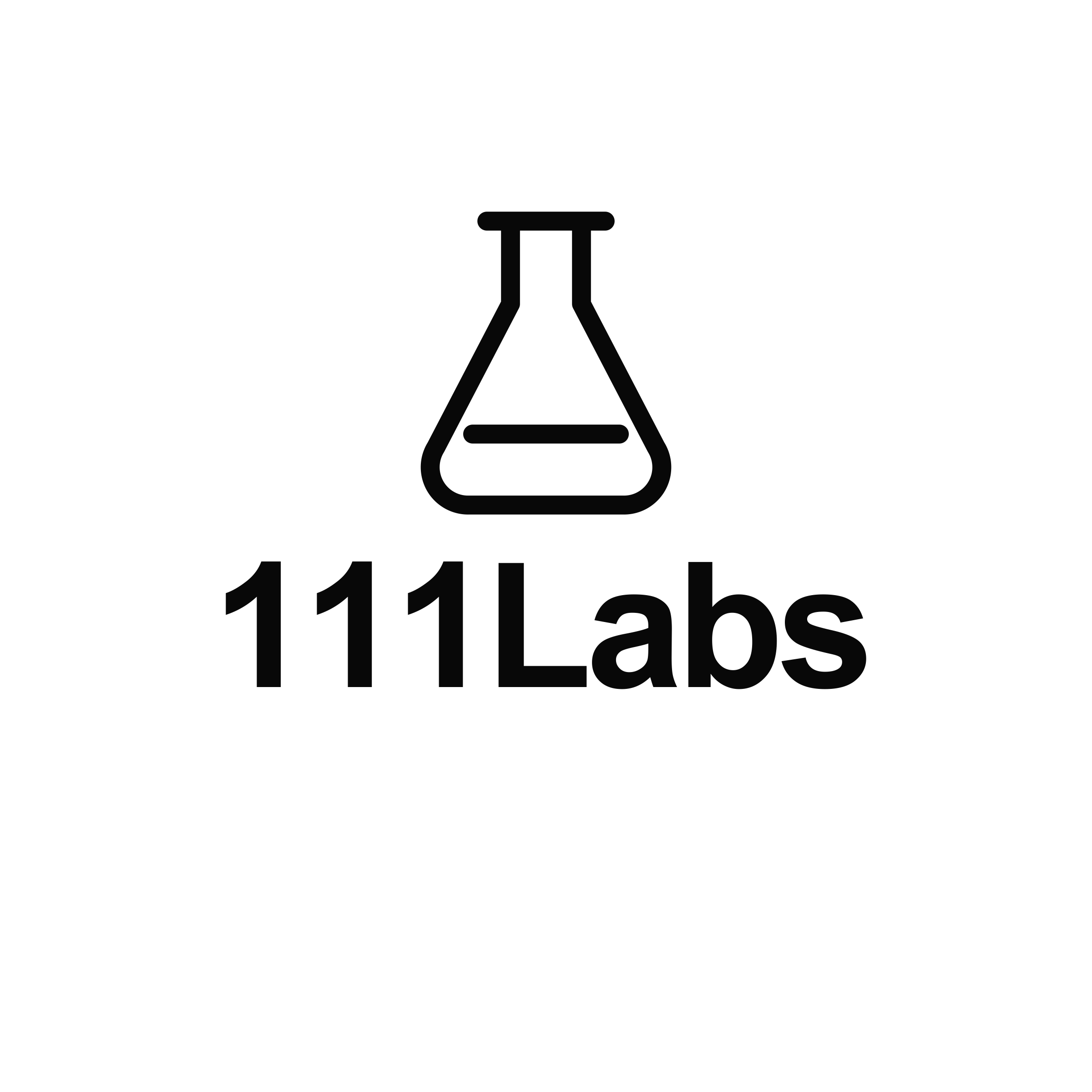 Logo vertical de 111Labs — Negro sin fondo