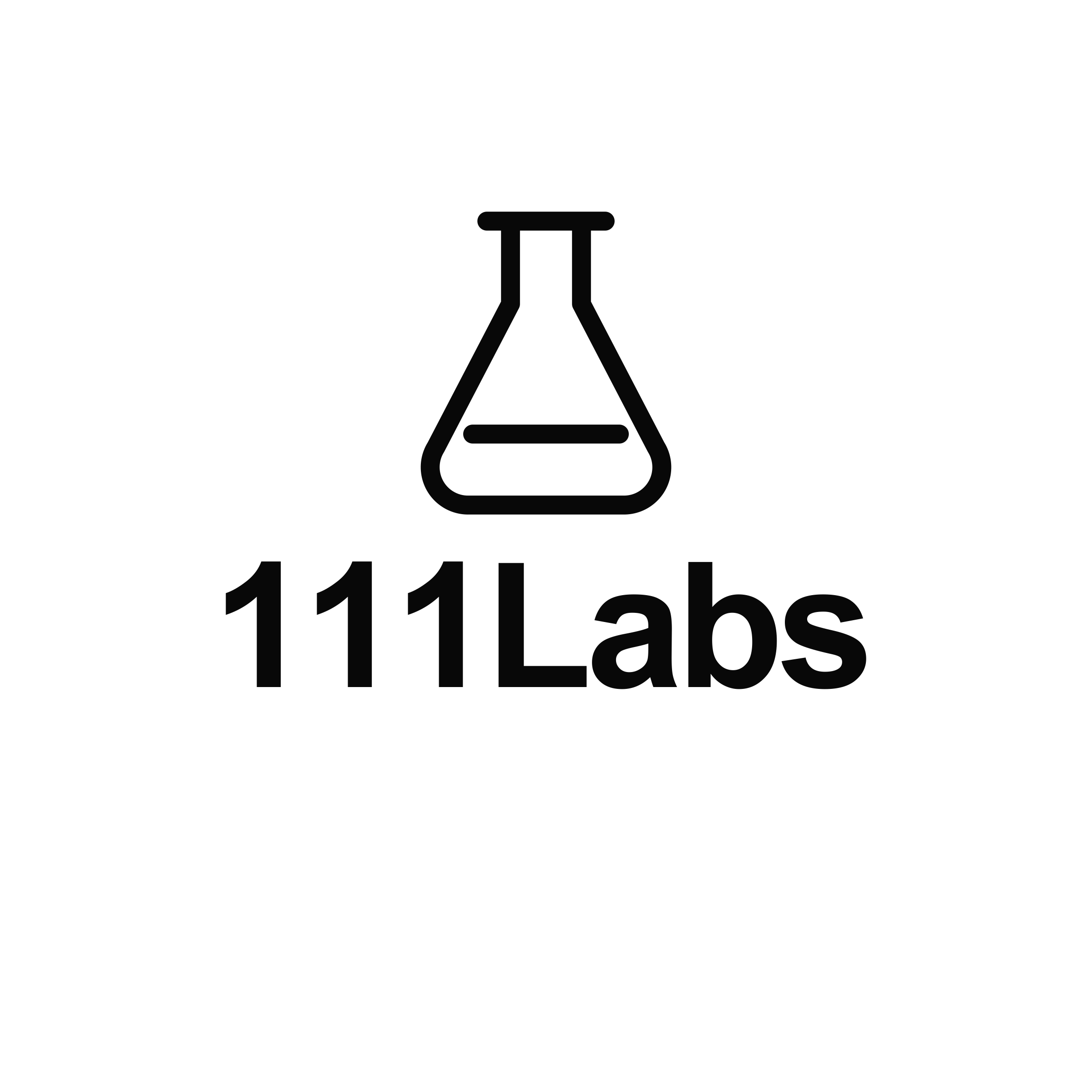 Logo vertical de 111Labs — Negro sobre blanco